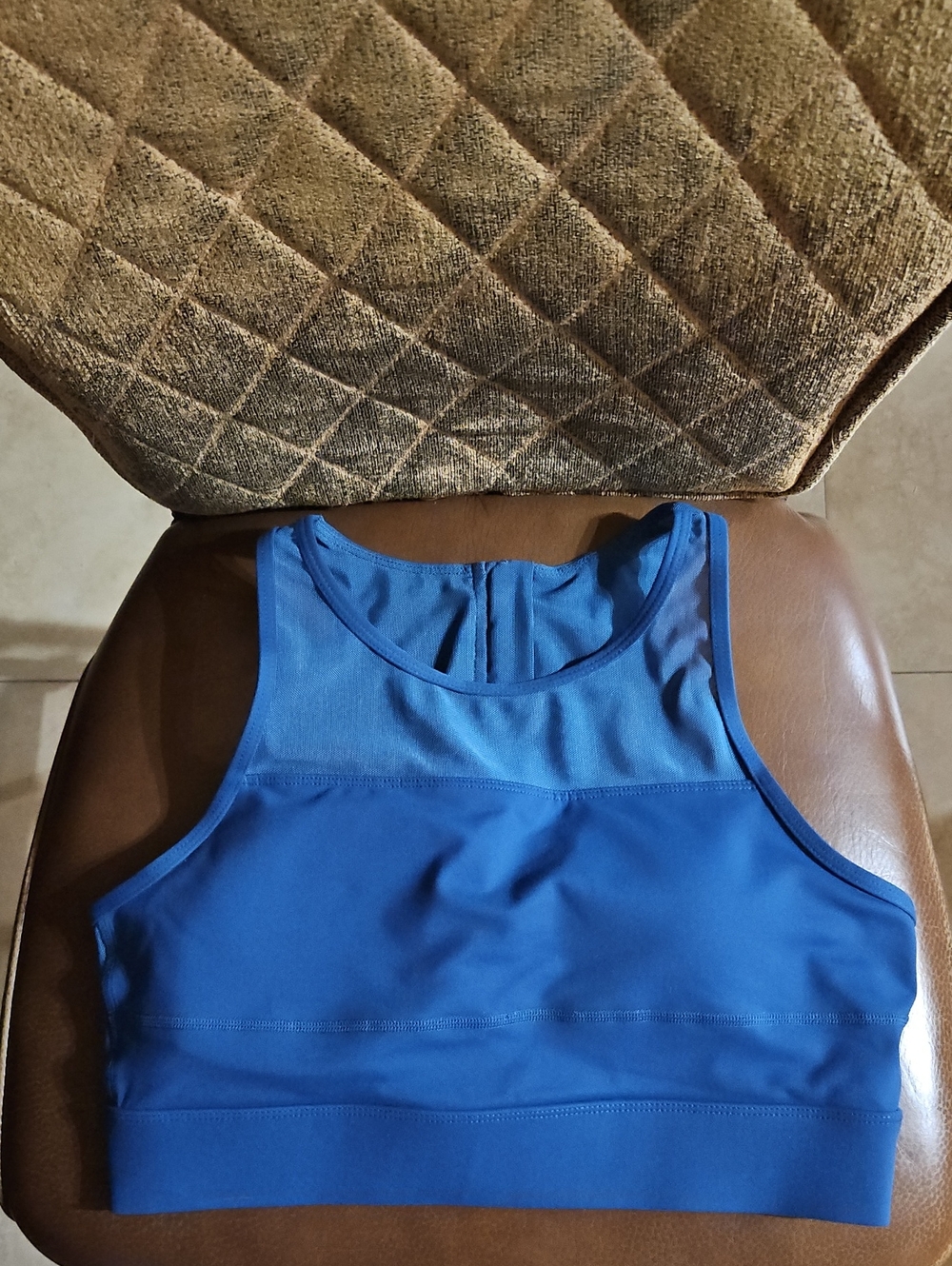 Zyia Active All Star Racerback Wirefree Sports Bra Lined Padded Blue